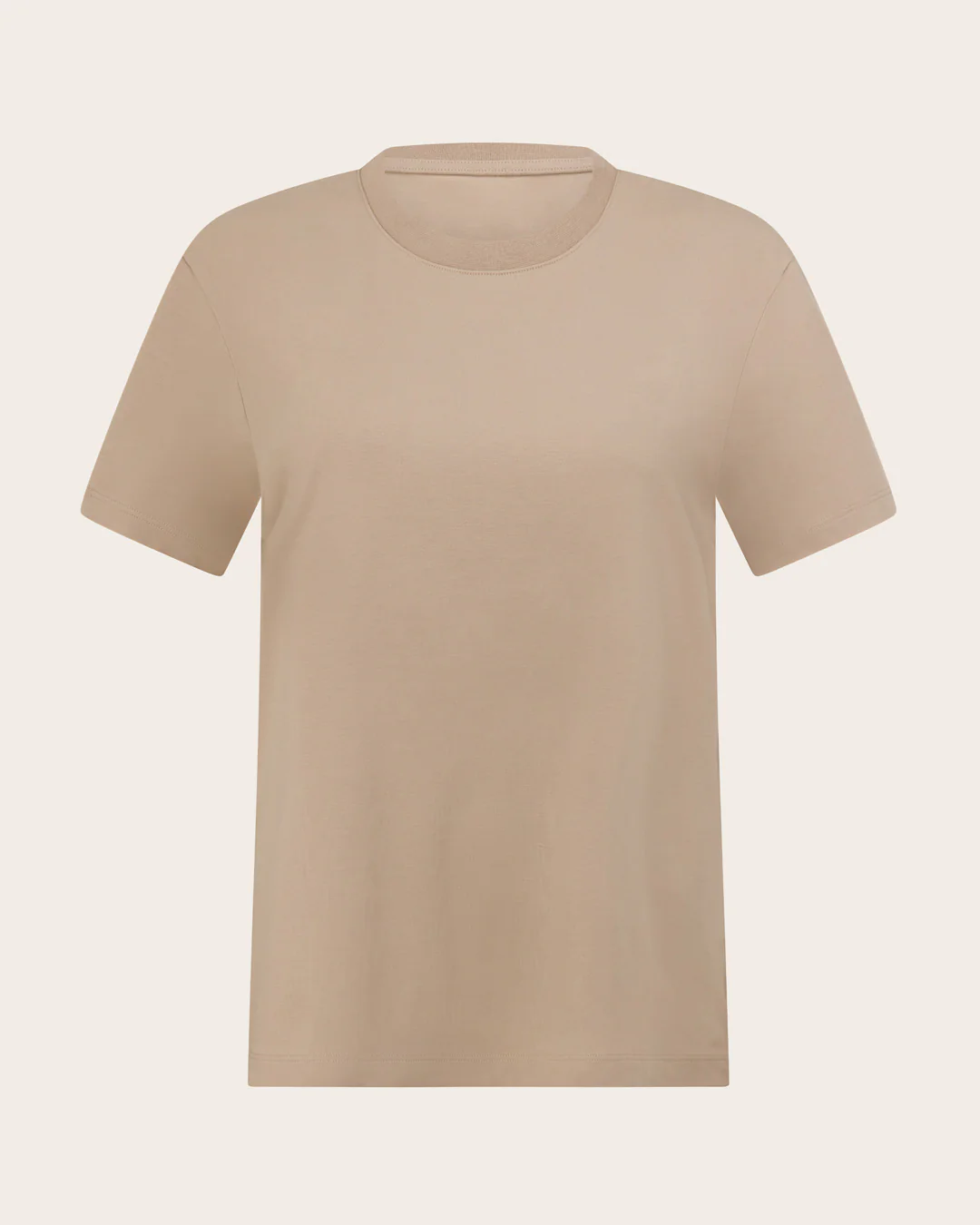 Women's Classic Crew Neck T-Shirt - Stone - Image 8