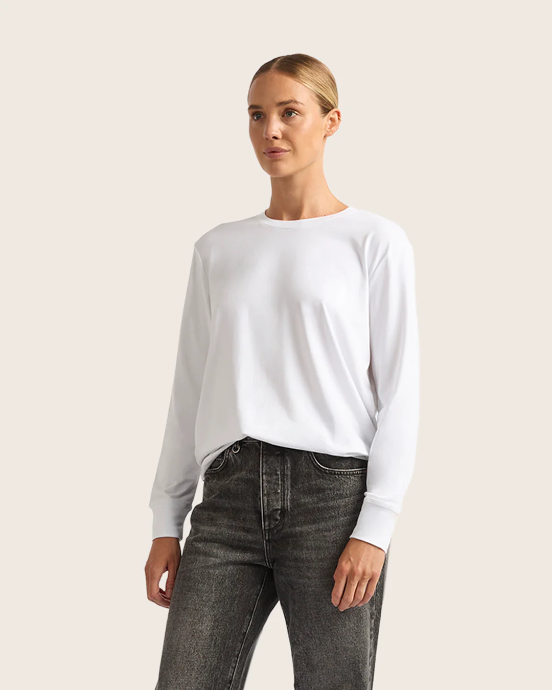 Women's Classic Long Sleeve T-Shirt - White - Image 3