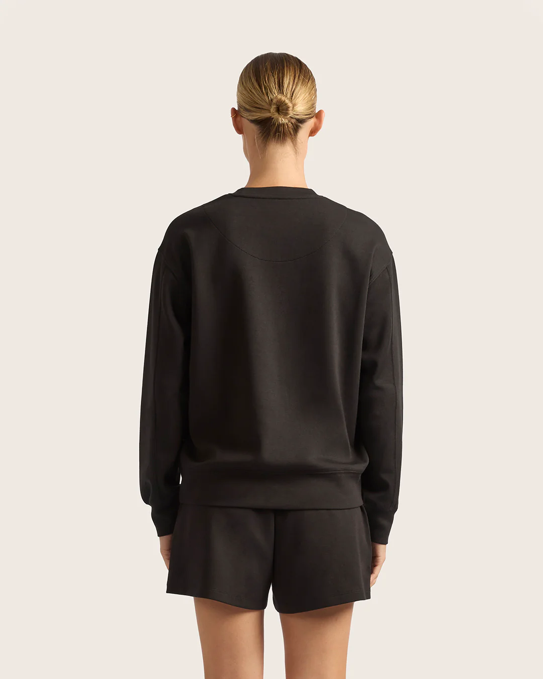 Women's Crew Neck Sweater - Black - Image 3