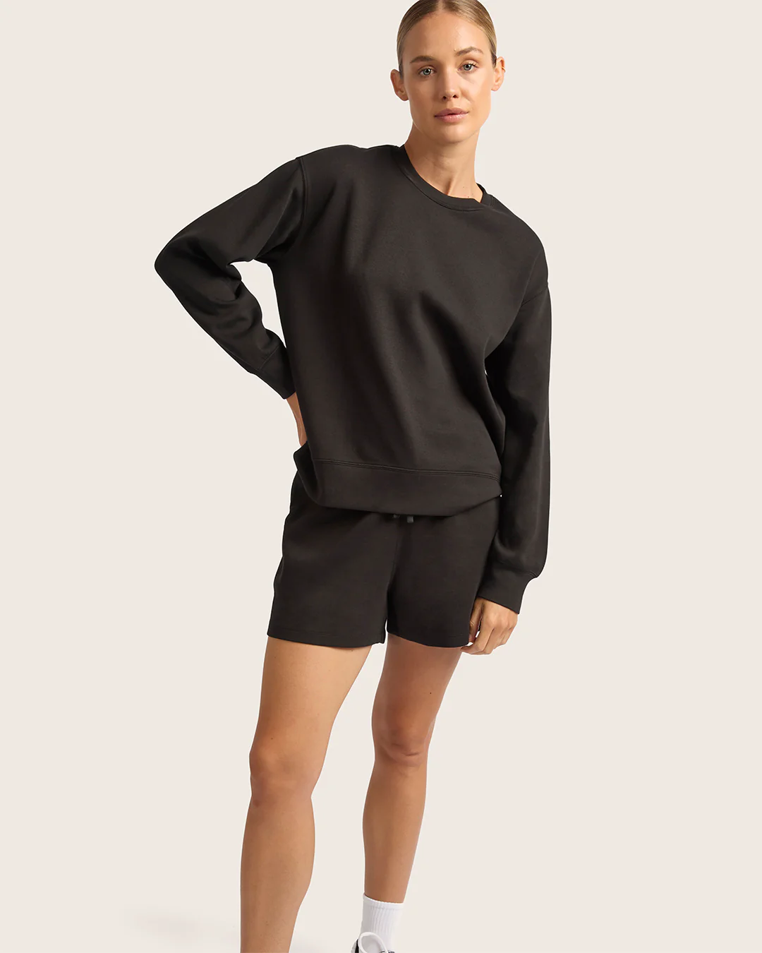 Women's Crew Neck Sweater - Black - Image 5