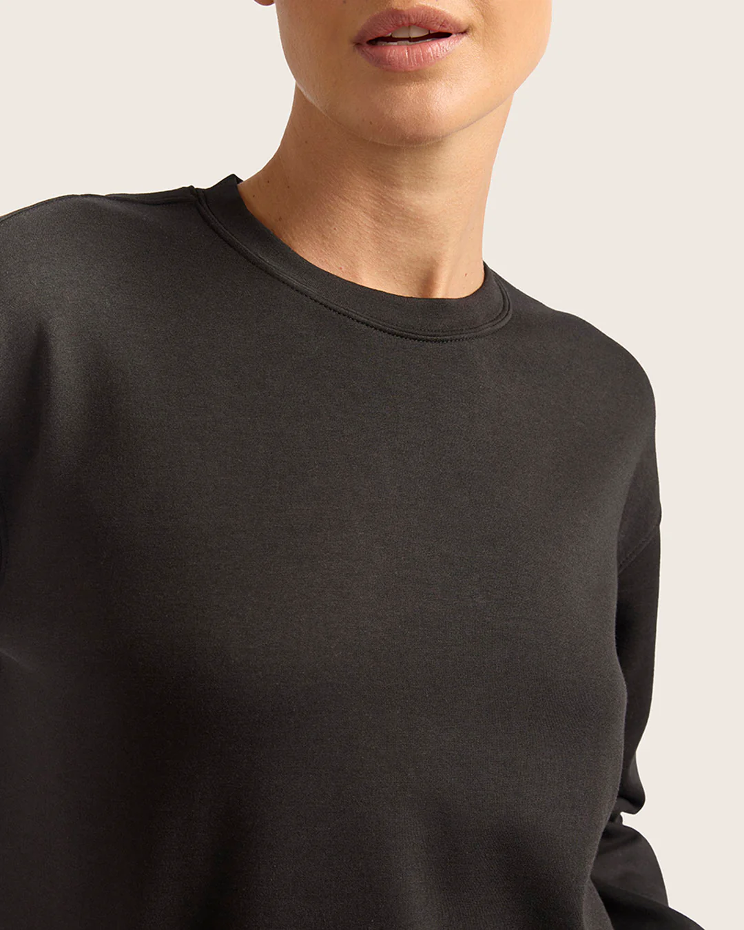 Women's Crew Neck Sweater - Black - Image 6