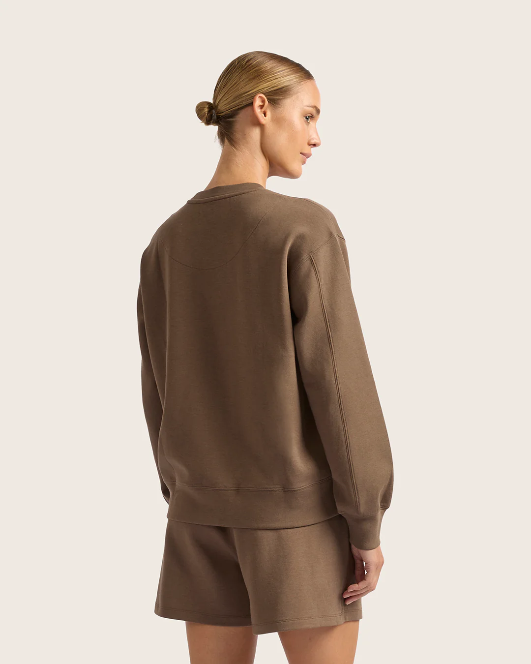 Women's Crew Neck Sweater - Oyster - Image 3
