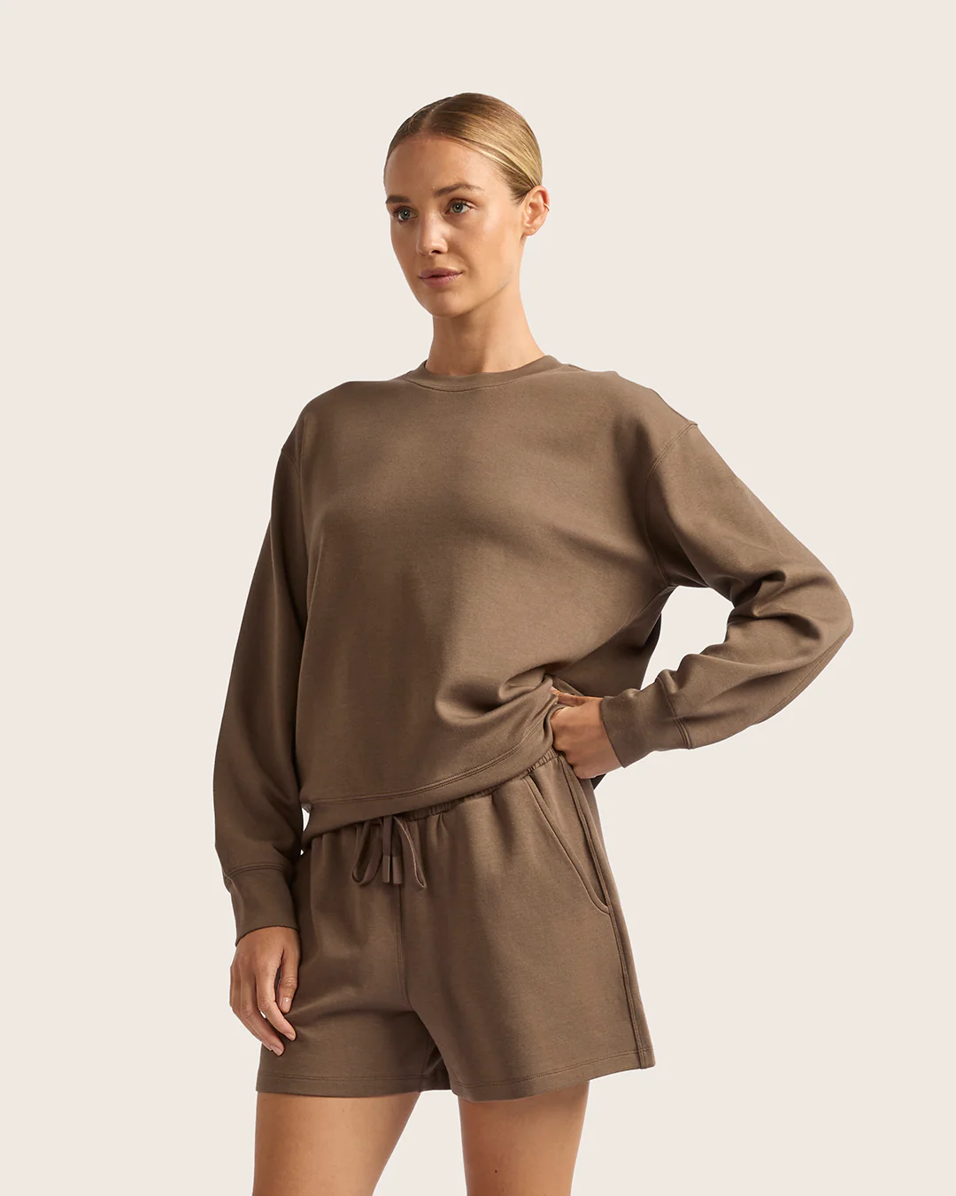 Women's Crew Neck Sweater - Oyster - Image 4
