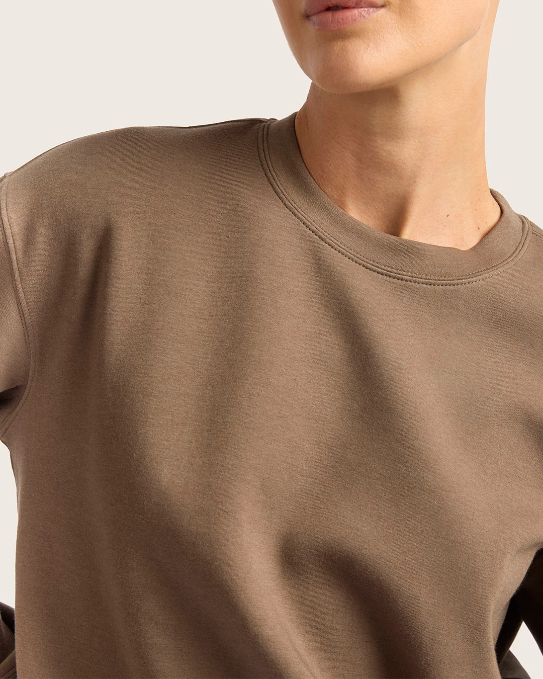 Women's Crew Neck Sweater - Oyster - Image 5