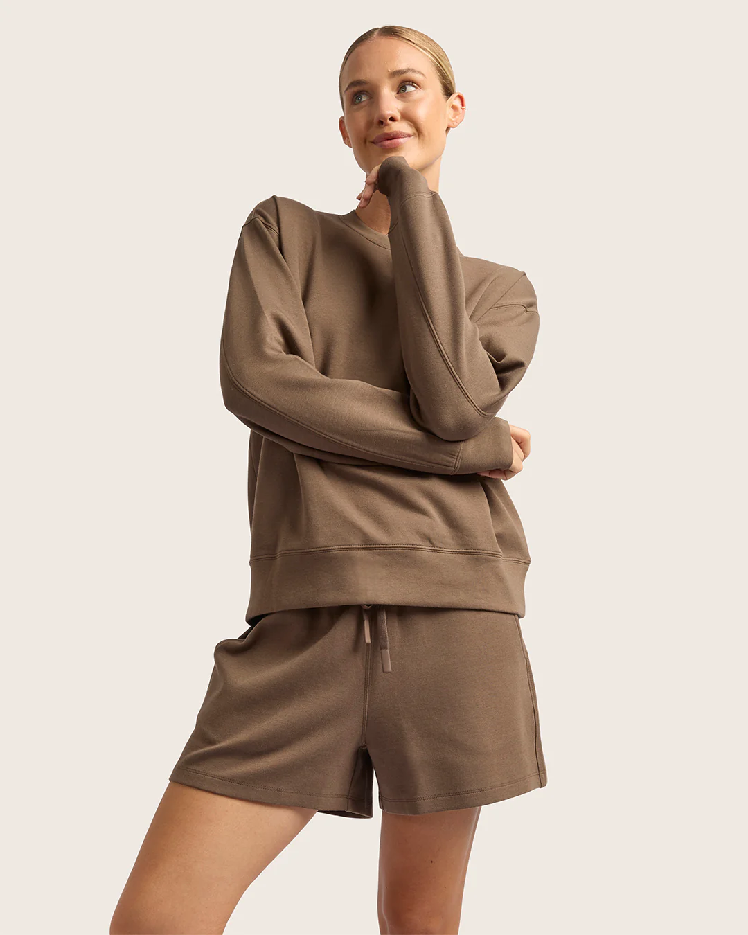 Women's Crew Neck Sweater - Oyster - Image 6