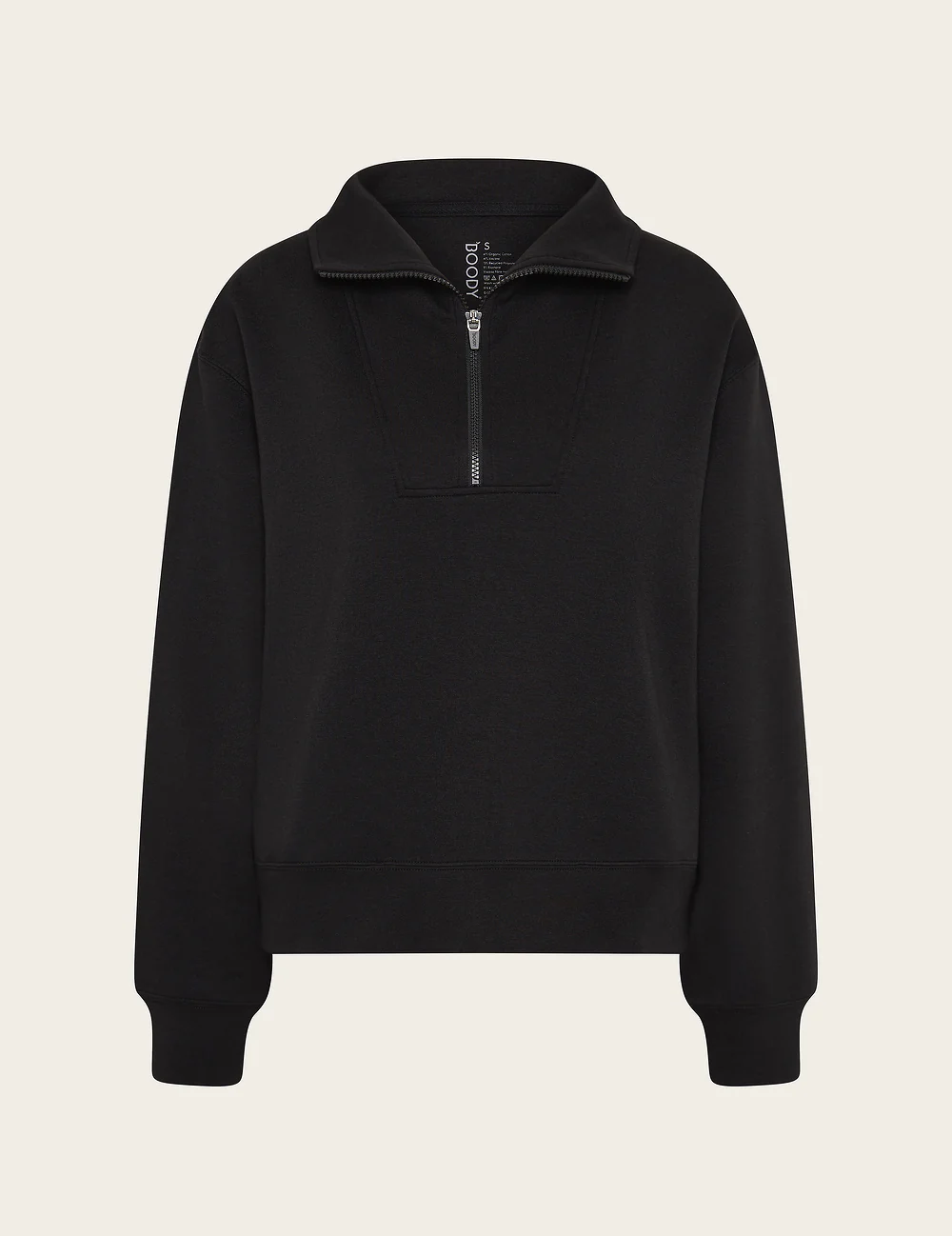 Women's Quarter Zip Sweater - Black - Image 11