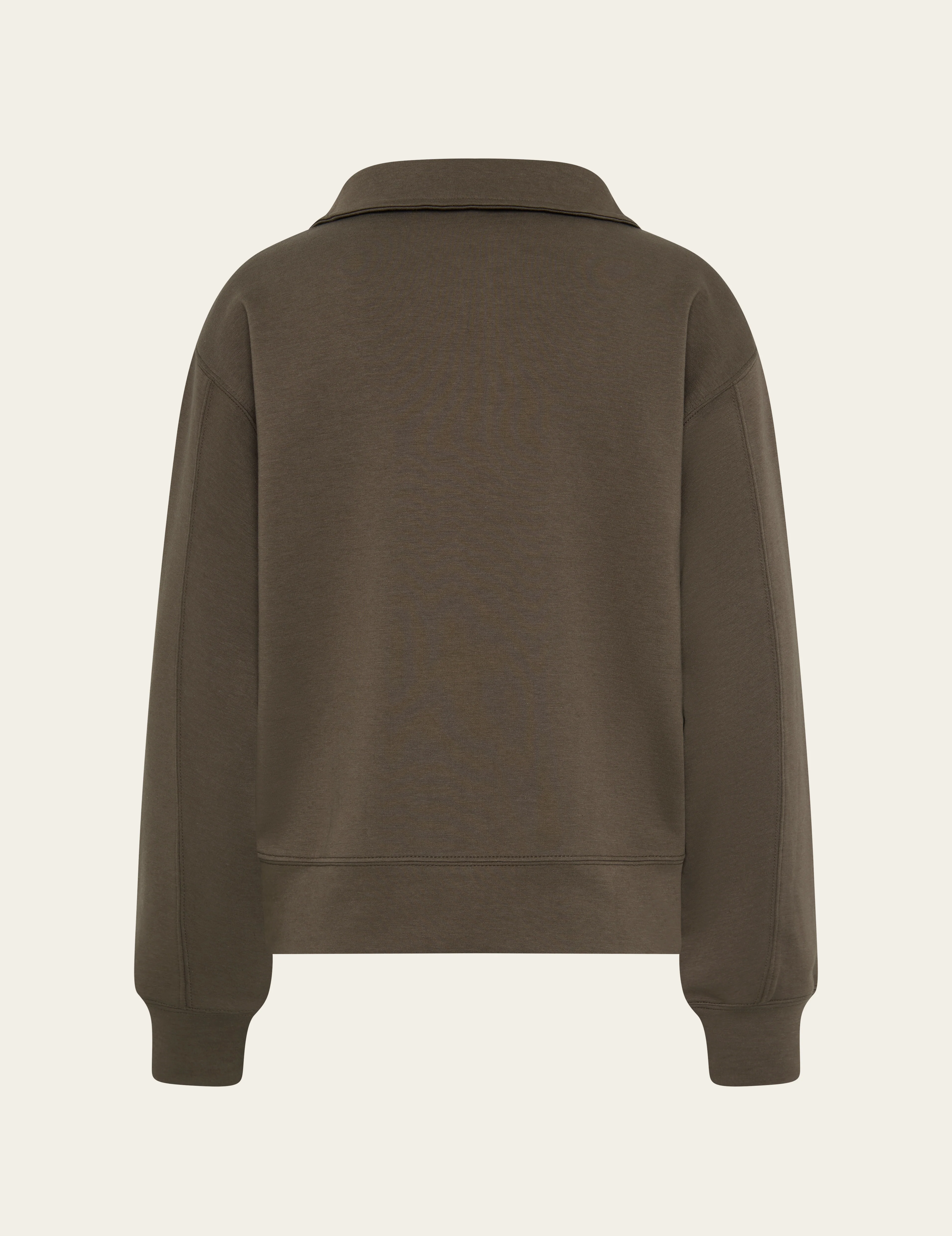 Women's Quarter Zip Sweater - Oyster - Image 11