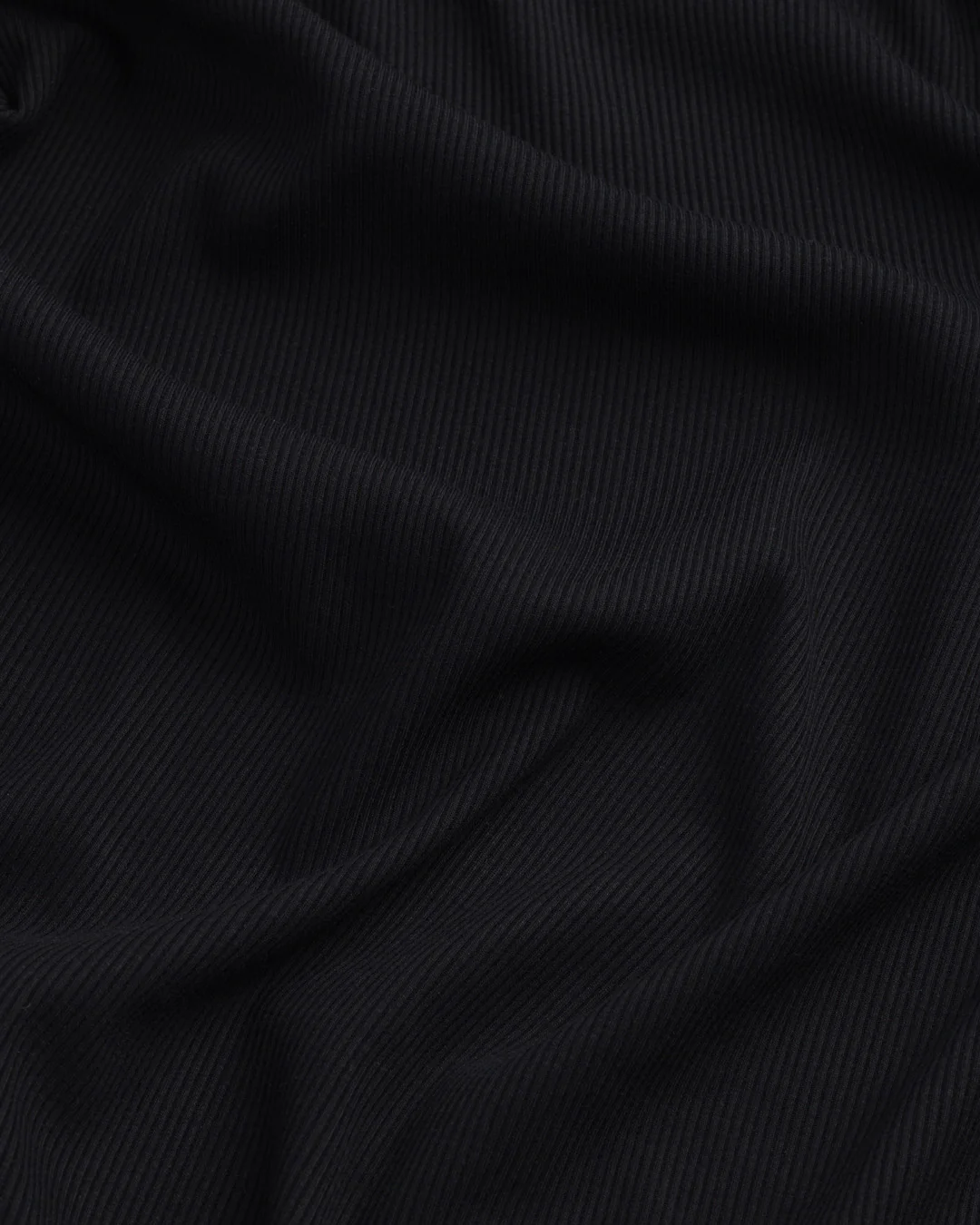 Women's Ribbed Crew Neck T-Shirt - Black - Image 19
