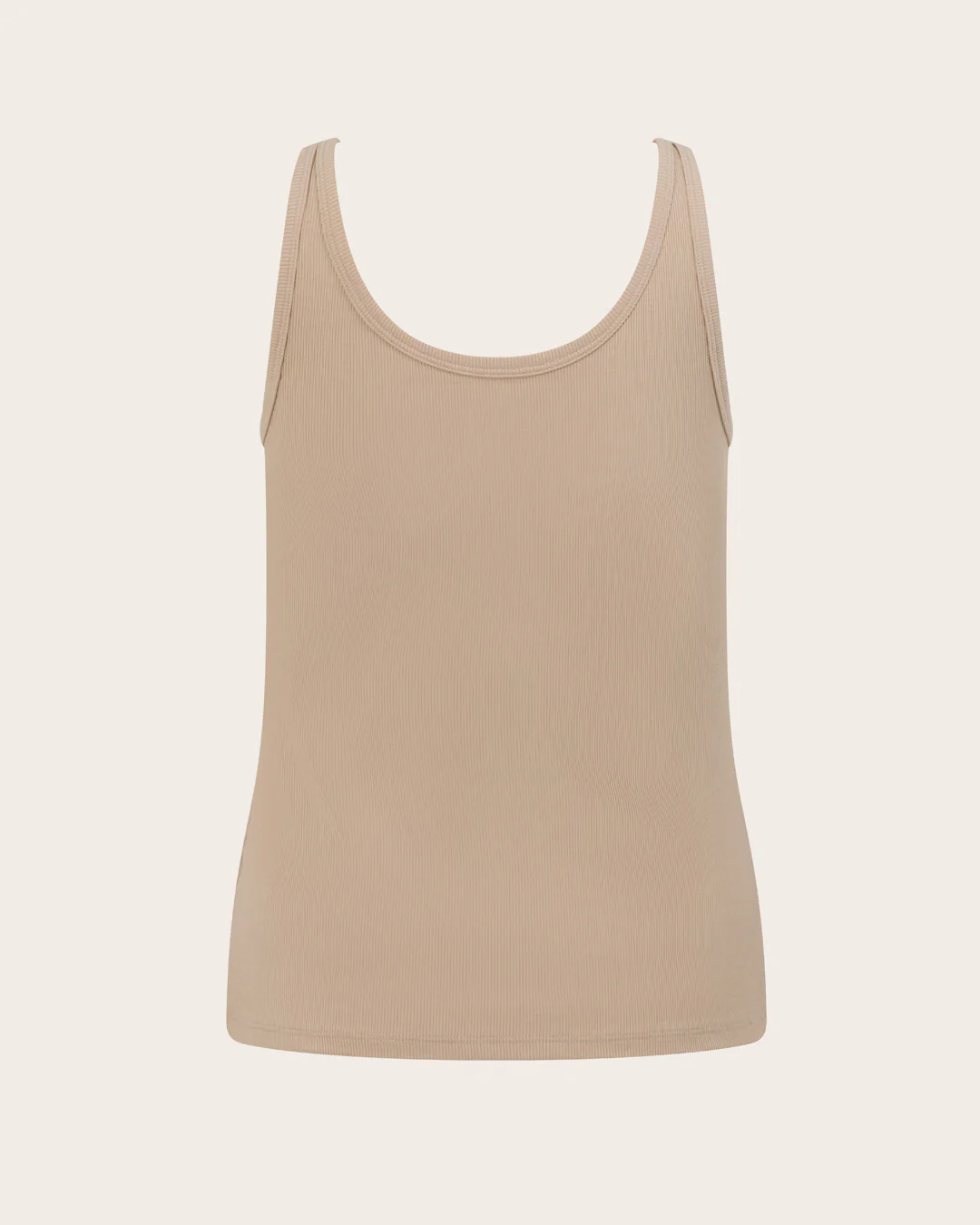 Women's Ribbed Tank Top - Stone - Image 9