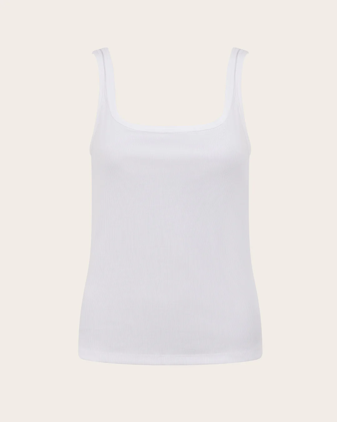 Women's Ribbed Tank Top - White - Image 19