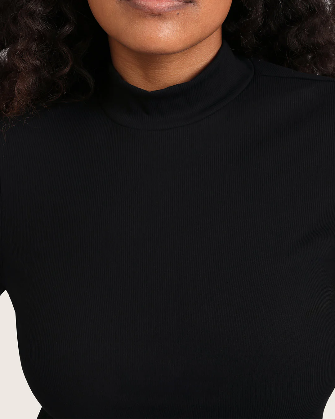 Women's Ribbed Turtleneck Top - Black - Image 13