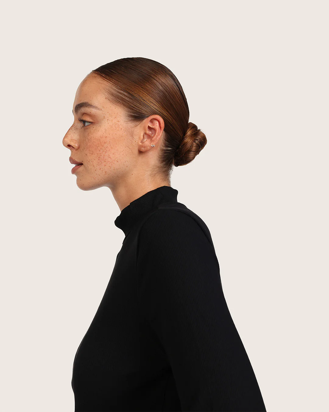 Women's Ribbed Turtleneck Top - Black - Image 5