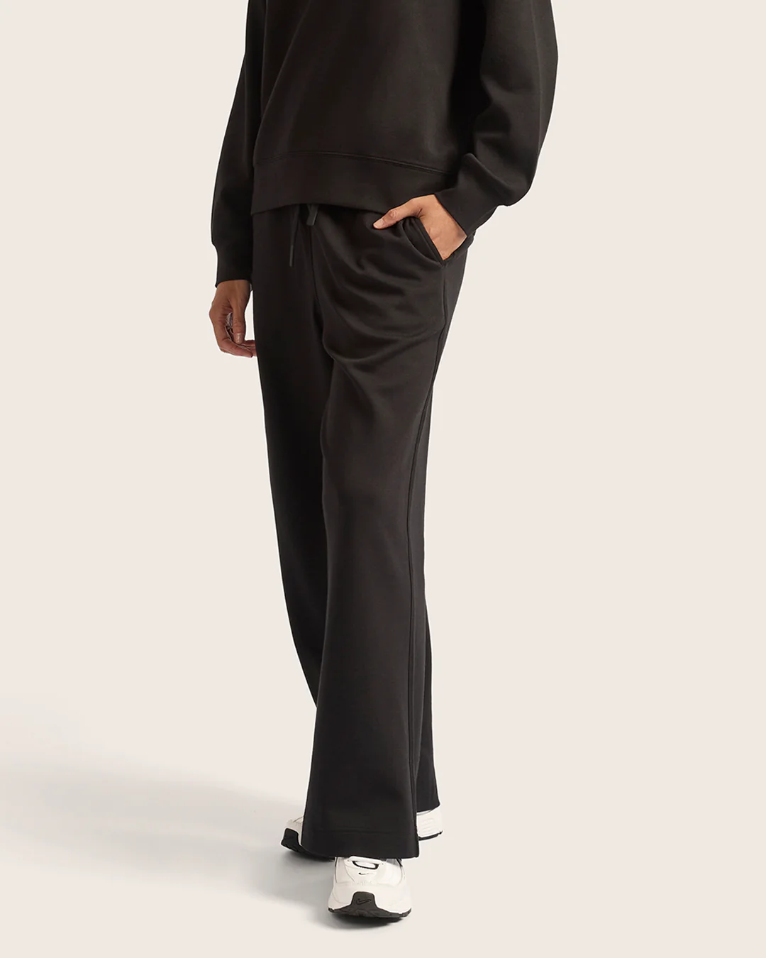 Women's Straight Leg Sweat Pants - Black - Image 5