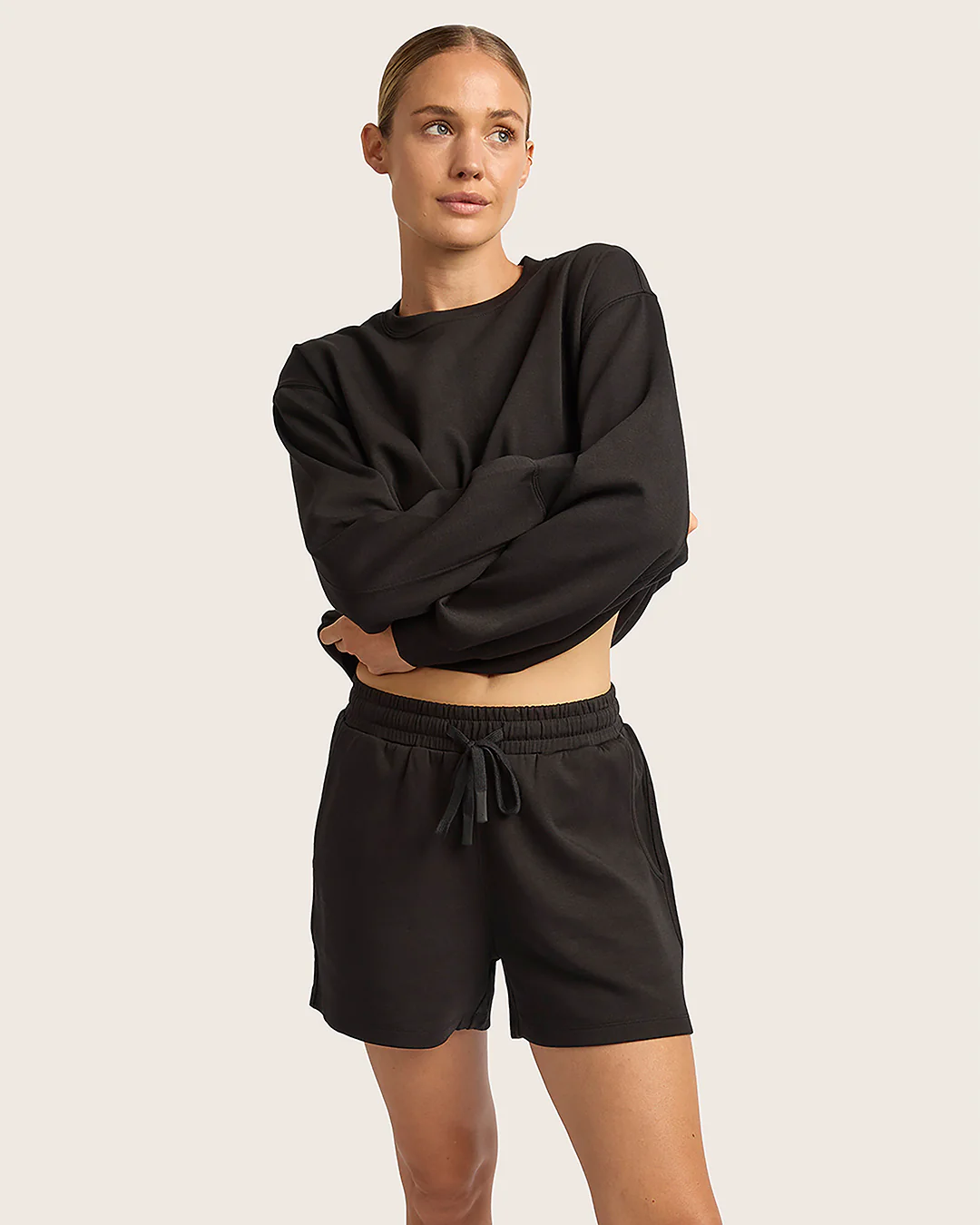 Women's Sweat Shorts 3" - Black - Image 6